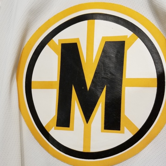 Vintage 1983 Rare CCM MA BELL  Bruins Jersey Mens Blacks Yellow Bear L - Picture 2 of 10